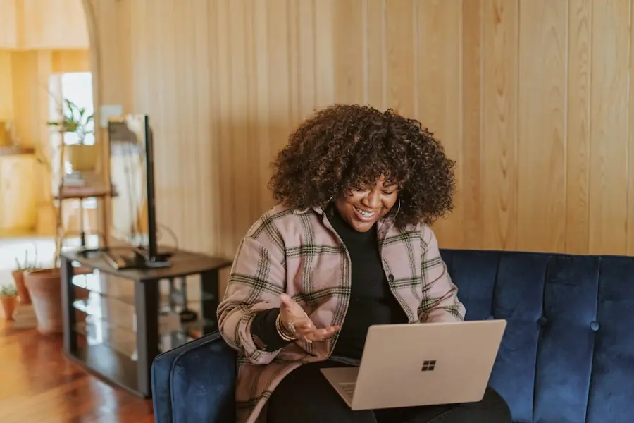 A person working on a laptop