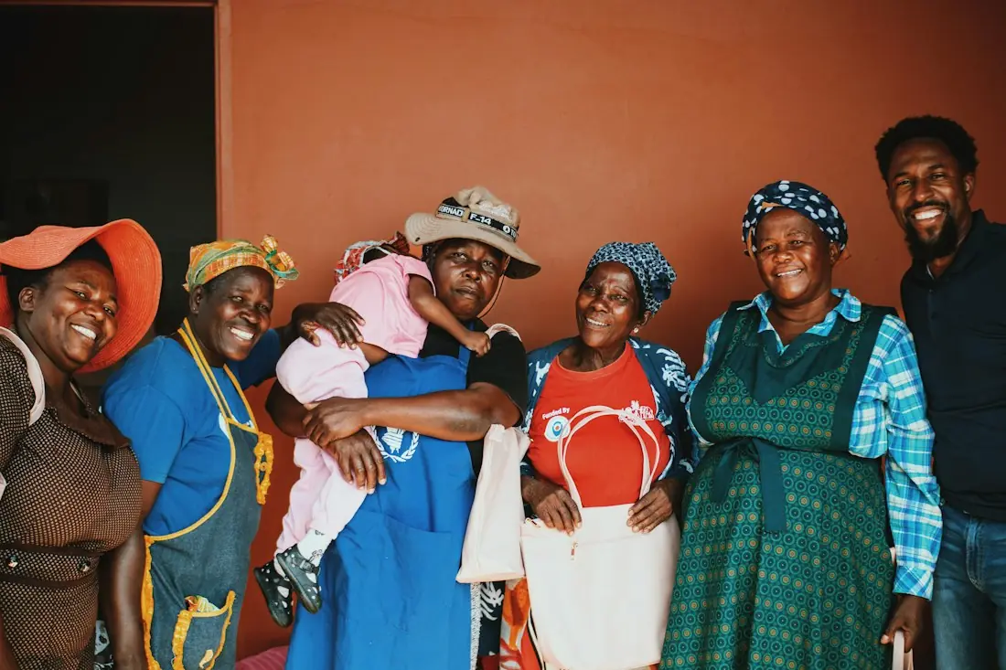 Members of a community group standing together